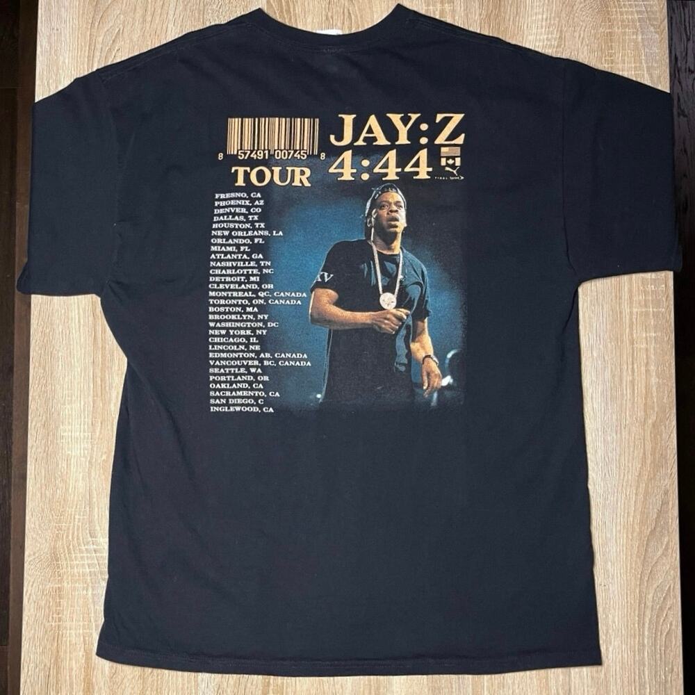 Jay-Z 4:44 Tour T-Shirt Mens XL USA Canada Rap Black TShirt